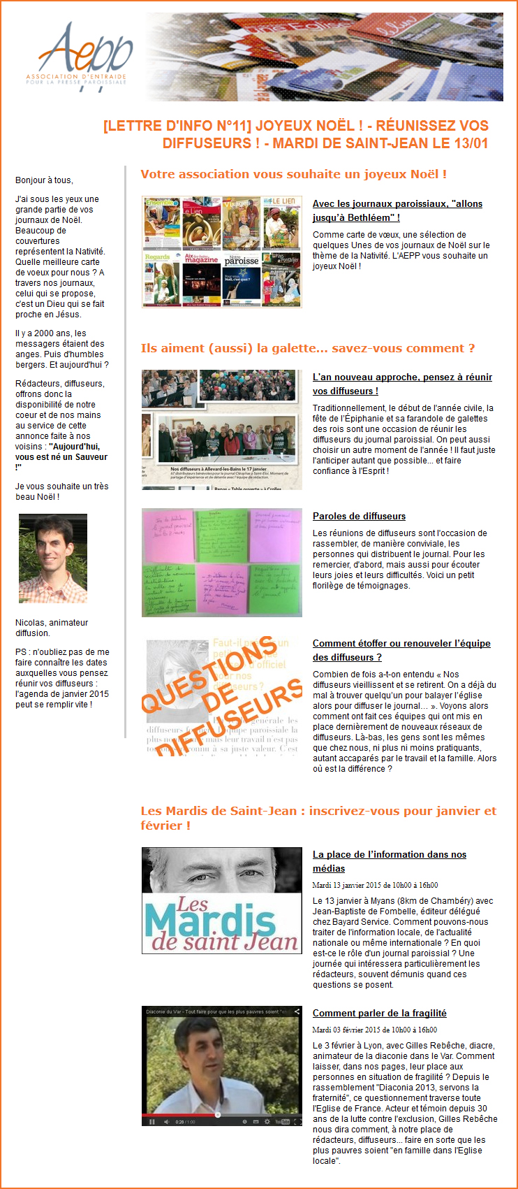 La lettre d'info de l'AEPP