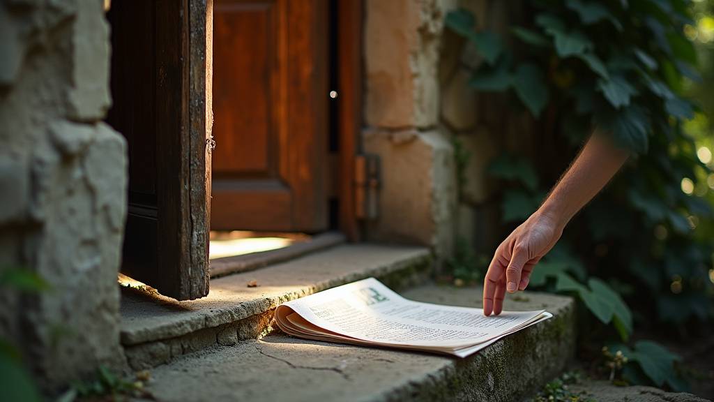 Paroissien lisant le journal paroissial