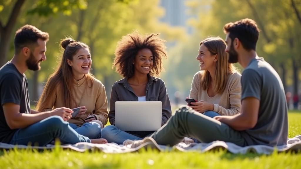 Personnes se rencontrant via une application de rencontres amicales